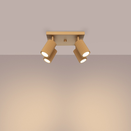 Sollux Lighting Plafon KARBON 4 złoty SL.1564