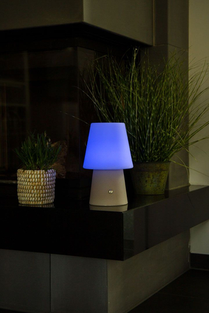 Lampa stojąca No.1 zewnętrzna ogrodowa 2700K RGB ściemnialna z baterią 30cm, piaskowy 32583L beżowy