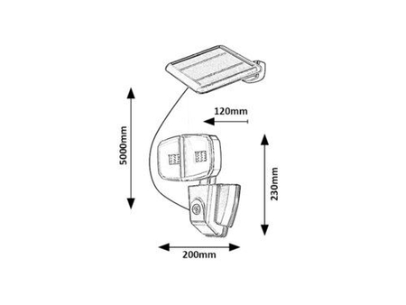 Lampa solarna Rabalux Zlarin 77012 czarny