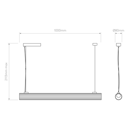 Lampa wisząca Astro io Pendant 1000 1409062 Matowy Czarny