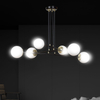 Lampa wisząca OGNIS 6 BLACK Emibig 966/6 biały/czarny