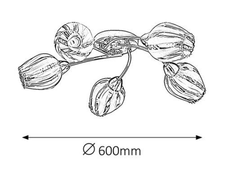 Lampa sufitowa Rabalux Danila 2970 chrom
