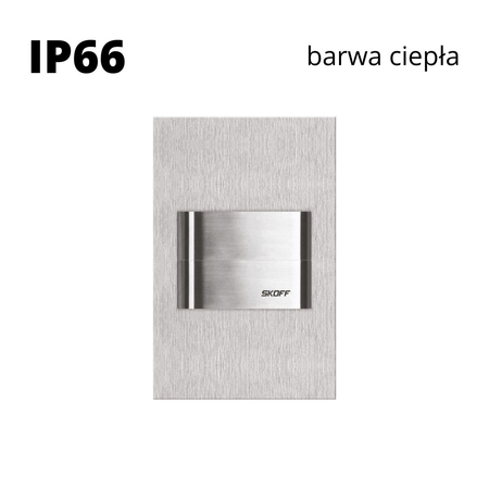 Oprawa schodowa led Skoff Duo Tango Short Szlif Biała ciepła IP66