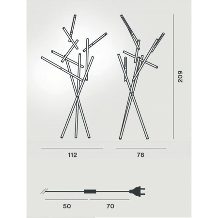 Lampa podłogowa Foscarini 255003-78 Tuareg