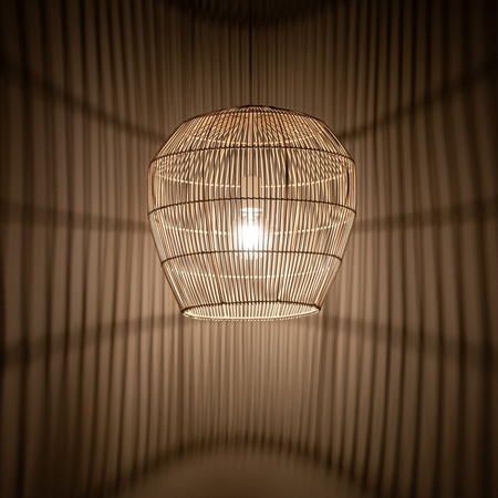 Lampa wisząca Nowodvorski HAITI S 11163 Naturalne drewno Biały