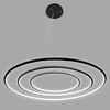 Lampa wisząca Ledowe Okręgi No.3 100cm 3k czarna