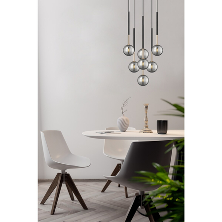 Lampa wisząca Zuma Line P0574-07F-SDFZ ARCTURUS LAMPA WISZĄCA CZARNO-ZŁOTA/BLACK-GOLD