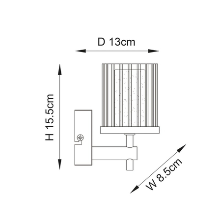 Kinkiet Endon Lighting Britton 51885 chrom
