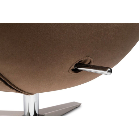 Fotel EGG SZEROKI VELVET ciemny brąz.81 - welur, podstawa stal