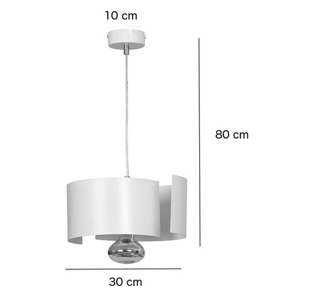 Lampa wisząca VIXON 1 WHITE Emibig 306/1 biały