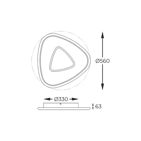 Lampa sufitowa Zuma Line MX3888-1-3WBCT GETAFE LAMPA SUFITOWA BIAŁO-CZARNY CHROM/ WHITE-BLACK CHROME