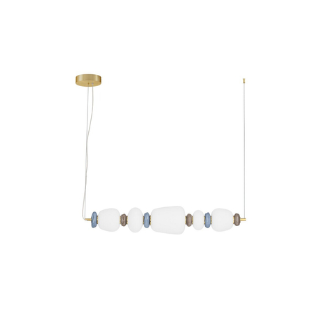 Lampa wisząca Luces Exclusivas FELANZO LE45243 złoty i odcienie złota, niebieski