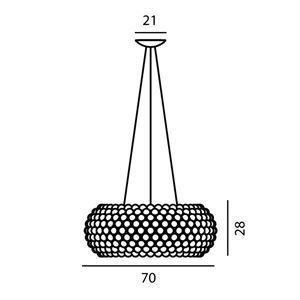 Lampa wisząca Foscarini 138017-52 Caboche grande