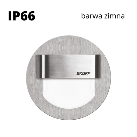 Oprawa schodowa LED Skoff Rueda szlif Biała zimna IP66