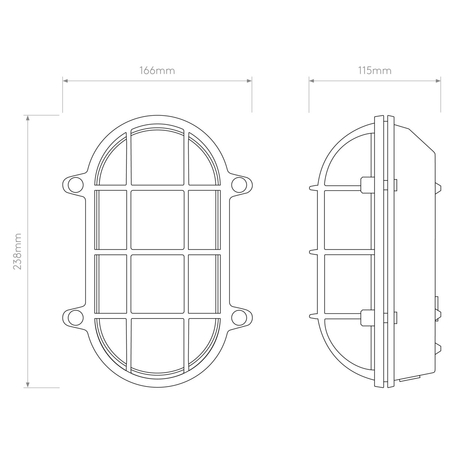 Kinkiet zewnętrzny Astro Thurso Oval 1376006 Mosiądz Odlewany