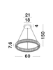 Lampa wisząca Luces Exclusivas BAUTA srebrny LE42915