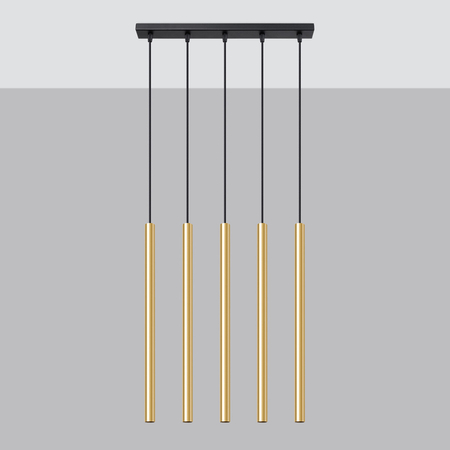 Sollux Lighting Lampa Wisząca PASTELO 5L złoty połysk SL.1198