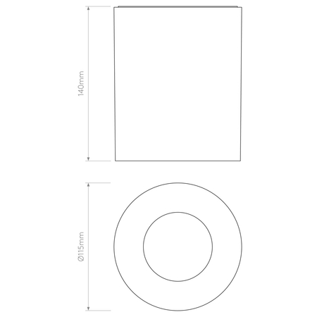 Spot zewnętrzny Astro Kos Round 140 LED 1326068 Czarny z Teksturą
