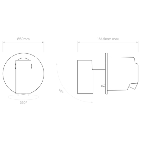 Kinkiet Astro Micro Recess Switched 1407008 Matowy Nikiel