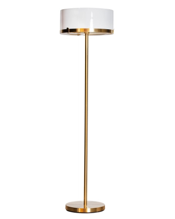 Lampa podłogowa By Rydens Marcel 150 cm miedziany/biały