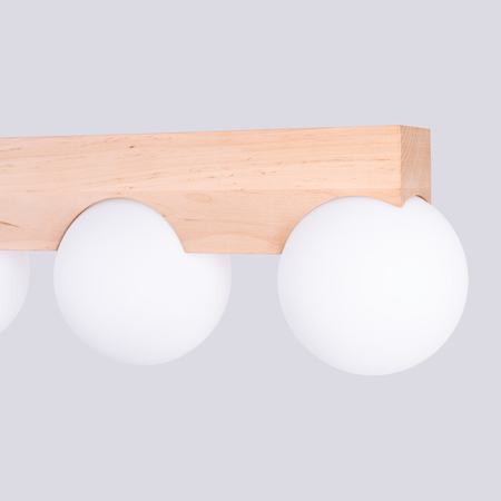 Sollux Lighting Plafon BULBO 3 naturalne drewno SL.1684