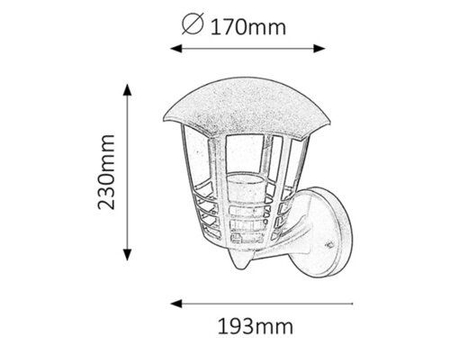 Kinkiet zewnętrzny Rabalux Marseille 8618 czarny