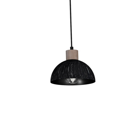 Milagro Lampa wisząca ERIK Sawn black/Patinated wood 3XE27 MLP7640 PRZECIERANY CZARNY / DREWNO PATYNOWANE