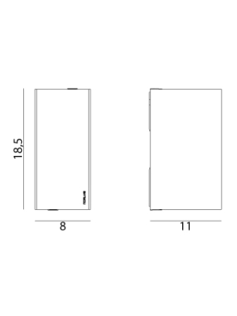 LILLEHAMMER 1581 GRAPHITE 2xLED 7,3W 3000K UP / DOWN