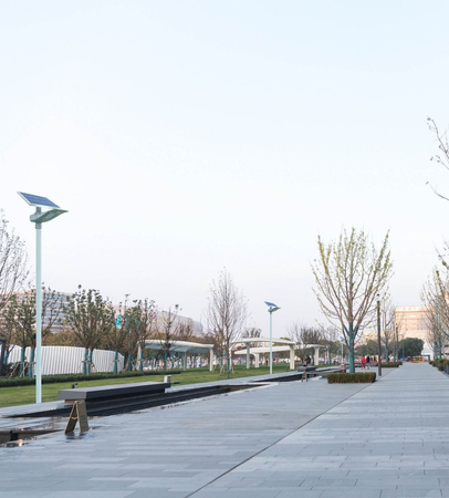 Lampa uliczna solarna LED Greenie 20W Bluetooth, PIR, wskaźnik RGB