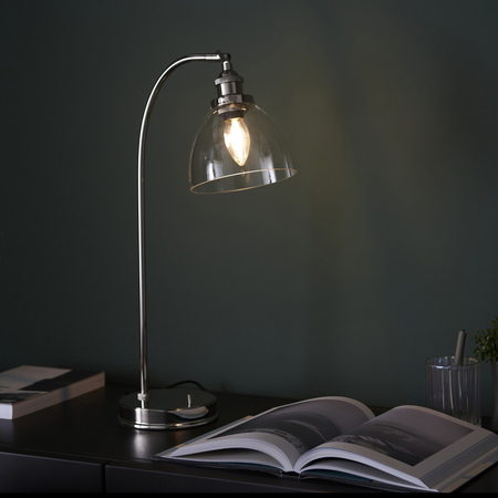 Lampa stołowa Endon Lighting Hansen 97590 nikiel