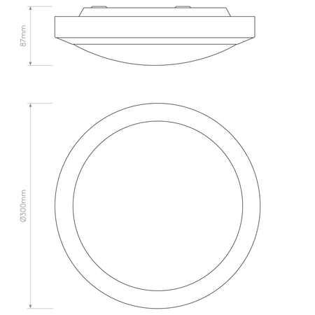 Lampa sufitowa Astro Dakota 300 1129001 Polerowany Chrom
