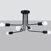 Sollux Lighting Żyrandol NORAH 6 czarny SL.1452