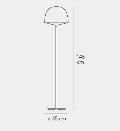 Lampa podłogowa Fontana Arte F425225350NENE Cheshire