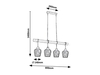 Lampa wisząca Rabalux Fabian 5247 czarny matowy