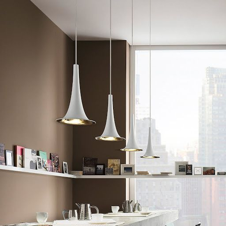 Lampa wisząca Axo Light Nafir 1 Biel-złoto