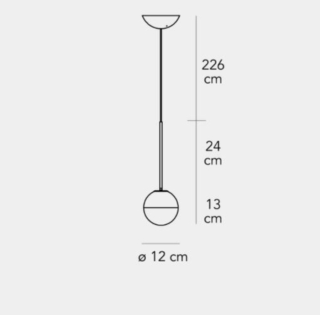 Lampa wisząca Fontana Arte F443080150OTNE Pallina