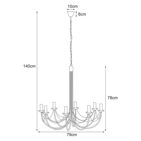 Lampa wisząca PERSEO Kaja K-3521 czarny