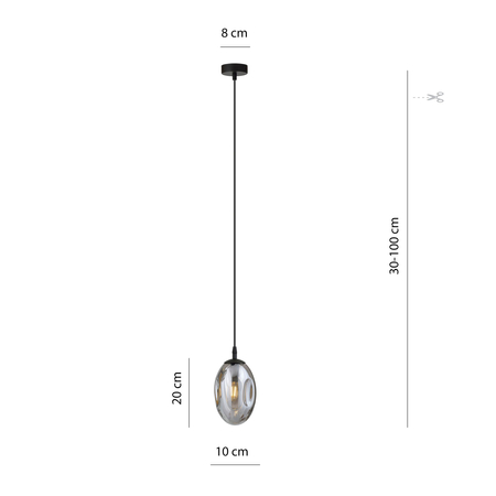 Lampa wisząca ASTRAL 1 Emibig 1266/1 czarny