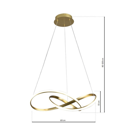 Milagro LAMPA WISZĄCA CAPPIO GOLD 36W LED ML6772 ZŁOTY