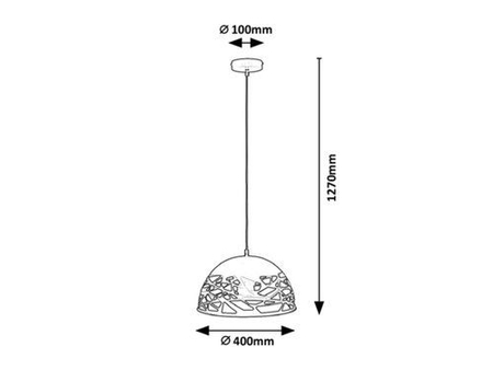 Lampa wisząca Rabalux Norena 5086 czarny matowy