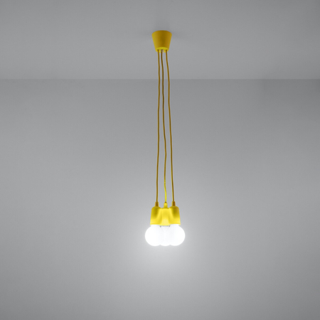 Sollux Lighting Lampa wisząca DIEGO 3 żółta SL.0579