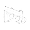 Sollux Lighting Plafon ELBA 3 czarny SL.1318