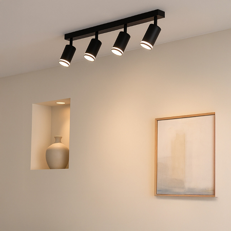 Milagro Oprawa Pipe Ring Spot Czarny 4xGU10 ML2073 CZARNY