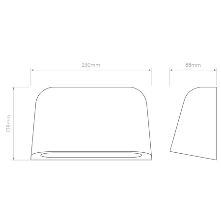 Kinkiet zewnętrzny Astro Mast Twin 1317013 Beton