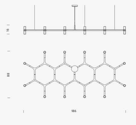 Lampa wisząca Nemo CROHLW53 Crown Plana Major