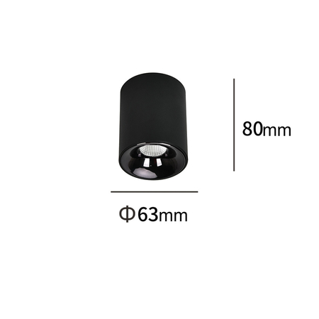 Light Prestige Oprawa natynkowa Tom czarna LED CCT LP-4848/1RM BK