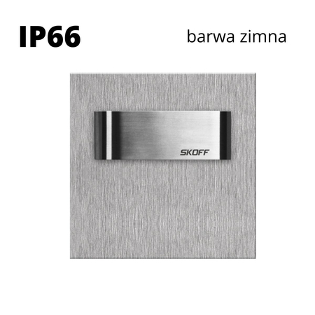 Oprawa schodowa LED Skoff Tango Short Szlif Biała zimna IP66