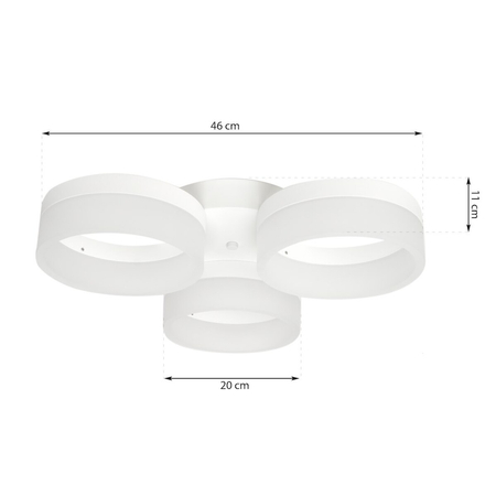 Milagro LAMPA SUFITOWA RING 36W LED ML166 BIAŁY