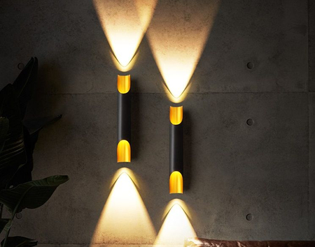 Kinkiet Abigali Straight Złoty 2xE14