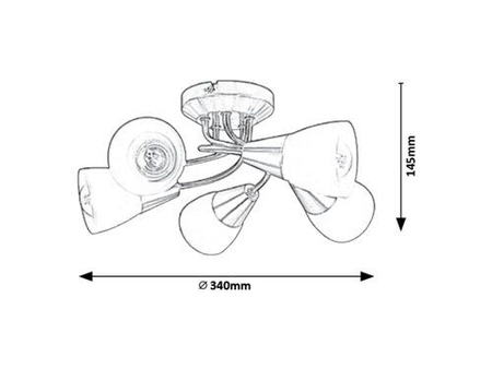 Lampa sufitowa Rabalux Connor 5691 chrom satyna